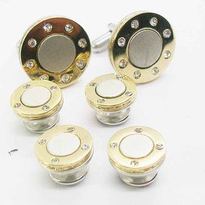 Cuff Links Tuxedo Studs Set vintage Men Wedding Accessory Groom Gift made in USA